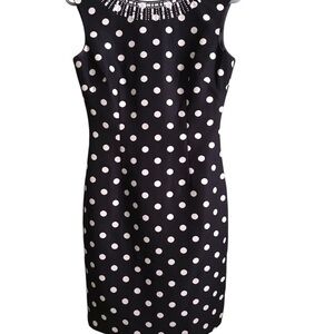 TAHARI by Arthur S. Levine Women's Sleeveless Studded Sheath Dress Black Size 2